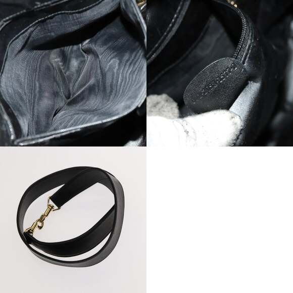 GUCCI Bamboo Hand Bag Leather Black Gold 001 2058 1577 0 - Picture 12 of 12